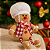 Boneco De Natal Biscoito Ginger Sentado Enfeite Decorativo - Imagem 6