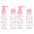 Kit Necessarie Rosa 4 Frascos Sabonete Shampoo Condicionador Hidratante - Kit Viagem - Imagem 1