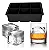 Forma de Gelo Grande 6 Cubos Silicone Quadrado Preto - Imagem 4