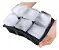 Forma de Gelo Grande 6 Cubos Silicone Quadrado Preto - Imagem 3