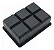 Forma de Gelo Grande 6 Cubos Silicone Quadrado Preto - Imagem 2
