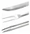Jogo Churrasco Aço Inox Garfo Pegador Faca Cabo Resistente Easy Grill - Imagem 2