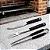 Jogo Churrasco Aço Inox Garfo Pegador Faca Cabo Resistente Easy Grill - Imagem 5