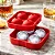 Forma de Gelo Esfera Bola Silicone Grande 4 Esferas + Tampa e Funil Vermelho - Imagem 3
