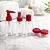 Kit Necessarie Vermelho 5 Frascos Sabonete Shampoo Condicionador Hidratante - Kit Viagem - Imagem 2