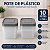 Kit 10 Potes Herméticos 900ml Quadrados Empilháveis Cinza - Imagem 3
