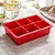Forma de Gelo Grande 6 Cubos Silicone Quadrado Vermelho - Imagem 3