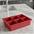 Forma de Gelo Grande 6 Cubos Silicone Quadrado Vermelho - Imagem 5