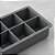 Forma de Gelo Grande 6 Cubos Silicone Quadrado Cinza - Imagem 6