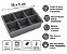Forma de Gelo Grande 6 Cubos Silicone Quadrado Cinza - Imagem 2