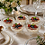 Jogo 6 Bowls de Vidro Decorado com Pé 10cm para Sobremesa Petiscos e Entradas Elegante Mesa Posta - Imagem 2