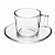 Jogo 6 Xícaras De Café Em Vidro 90ml Com 6 Pires Transparente Premium - Imagem 5