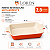 Forma Retangular Antiaderente Cerâmica Laranja 29 Cm Forno - Imagem 3