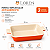 Forma Retangular Antiaderente Cerâmica Laranja 25 Cm Forno - Imagem 3