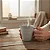Caneca Cerâmica Premium Café Chá Design Moderno Texturizada Cinza - Imagem 3