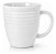 Caneca Cerâmica Premium Café Chá Design Moderno Texturizada Branco - Imagem 1