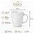 Caneca Cerâmica Premium Café Chá Design Moderno Texturizada Branco - Imagem 3