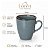 Caneca Cerâmica Premium Café Chá Design Moderno Texturizada Azul Pigmentado - Imagem 3