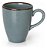 Caneca Cerâmica Premium Café Chá Design Moderno Texturizada Azul Pigmentado - Imagem 1