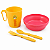 Kit Alimentação Infantil Bebe 4 Peças com Caneca, Tigela, Garfo e Colher - Imagem 1