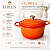 Panela Caçarola 24cm 4,5L Antiaderente Revestimento Cerâmico Laranja - Imagem 6