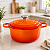 Panela Caçarola 24cm 4,5L Antiaderente Revestimento Cerâmico Laranja - Imagem 2