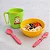 Kit Alimentação Infantil Bebe 4 Peças com Caneca, Tigela, Garfo e Colher - Imagem 6