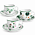 Jogo 6 Xícaras de Café com Pires em Porcelana 80ml – 12 Peças - Imagem 2