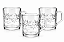 Kit 3 Xícaras de Vidro 240 ml com Detalhes em Relevo - Caneca de Vidro - Imagem 1