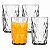 Jogo 4 Copos Altos Diamante 350 Ml Transparente - Imagem 1