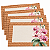 Kit 4 Jogos Americanos Orquídeas Rosa 33x45cm Tecido - Imagem 1