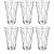 Jogo 6 Copos de Vidro Altos 300 ml Decorado – Transparente - Imagem 1