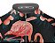 Camisa Ciclismo Floral Flamingo Preta Longa Full Ziper Bike - Imagem 3