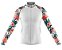 Camisa Ciclismo Floral Flamingo Longa Full Ziper Branca Mtb - Imagem 1