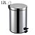 Lixeira De Aço Inox Com Pedal Redonda 12 Litros Tssaper - Imagem 1