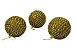 Bola Natal Anelada Dourada X3 10cm - Imagem 2