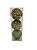 Bola Natal Anelada Dourada X3 10cm - Imagem 1