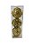 Bola Natal Escama Dourado X3 10cm - Imagem 1