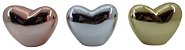 Enfeite Coração Cerâmica Prata 6,3CM - Imagem 2