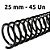ESPIRAL PARA ENCADERNAÇÃO 25MM, PRETO, PARA 160 FLS, PACOTE C/ 45 UN - Imagem 3