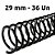 ESPIRAL PARA ENCADERNAÇÃO 29MM, PRETO, PARA 200 FLS, PACOTE C/ 36 UN - Imagem 1