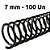 ESPIRAL PARA ENCADERNAÇÃO 07MM, PRETO, PARA 30 FLS, PACOTE C/ 100 UN - Imagem 1