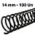 ESPIRAL PARA ENCADERNAÇÃO 14MM, PRETO, PARA 85 FLS, PACOTE C/ 100 UN - Imagem 1