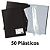 KIT 5 UN PASTA CATÁLOGO, PVC, PRETA, 50 PLÁSTICOS 006 MM FINOS - Imagem 2
