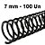 ESPIRAL PARA ENCADERNAÇÃO 07MM, PRETO, PARA 30 FLS, PACOTE C/ 100 UN - Imagem 1