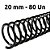 ESPIRAL PARA ENCADERNAÇÃO 20MM, PRETO, PARA 120 FLS, PACOTE C/ 80 UN - Imagem 1