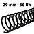 ESPIRAL PARA ENCADERNAÇÃO 29MM, PRETO, PARA 200 FLS, PACOTE C/ 36 UN - Imagem 1