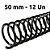 ESPIRAL PARA ENCADERNAÇÃO 50MM, PRETO, PARA 500 FLS, PACOTE 12 UN - Imagem 1