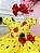 Vestido Infantil Magali Baby Amarelo Melancia Broche Laço - Imagem 2