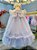 Vestido Infantil Branco Jardim Encantado Borboletas Luxo - Imagem 7